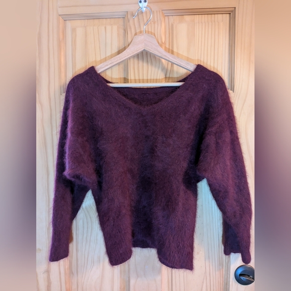 Caché Women's Purple Angora Sweater - Picture 2 of 4